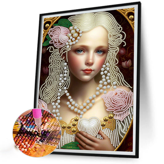 Elegant Girl - Special Shaped Drill Diamond Painting 30*40CM