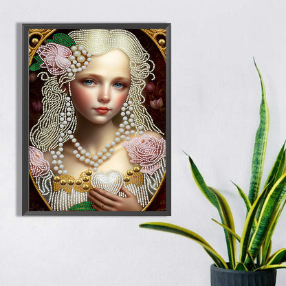Elegant Girl - Special Shaped Drill Diamond Painting 30*40CM
