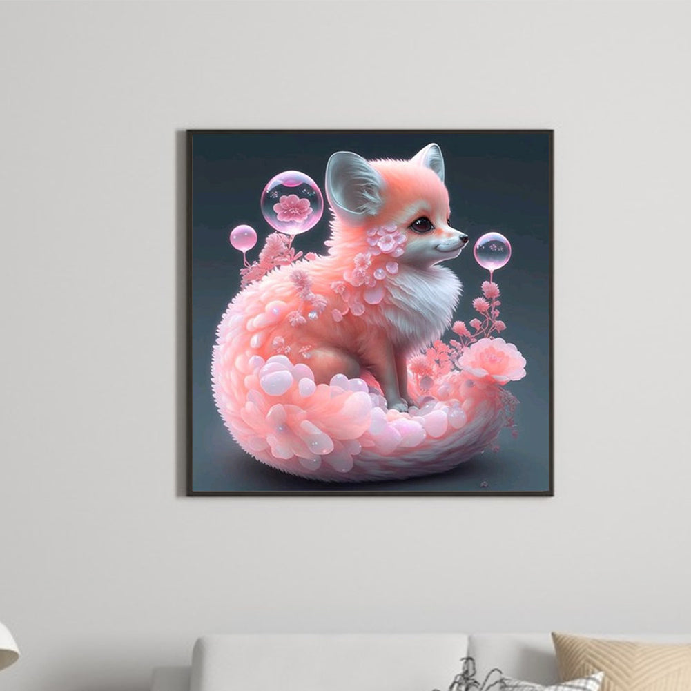 Pink Fox - Full Square Drill Diamond Painting 40*40CM