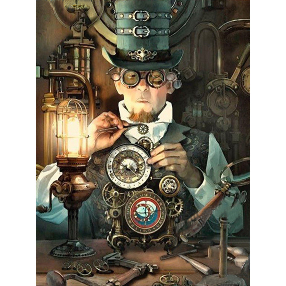 Steampunk - Full Round Drill Diamond Painting 30*40CM