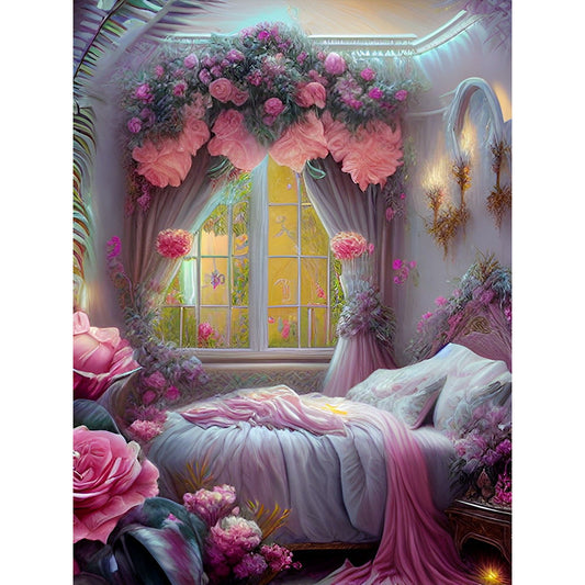 Princess Bed - Full Round Drill Diamond Painting 30*40CM