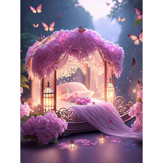 Princess Bed - Full Round Drill Diamond Painting 30*40CM
