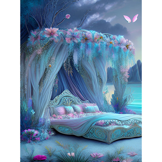 Princess Bed - Full Round Drill Diamond Painting 30*40CM