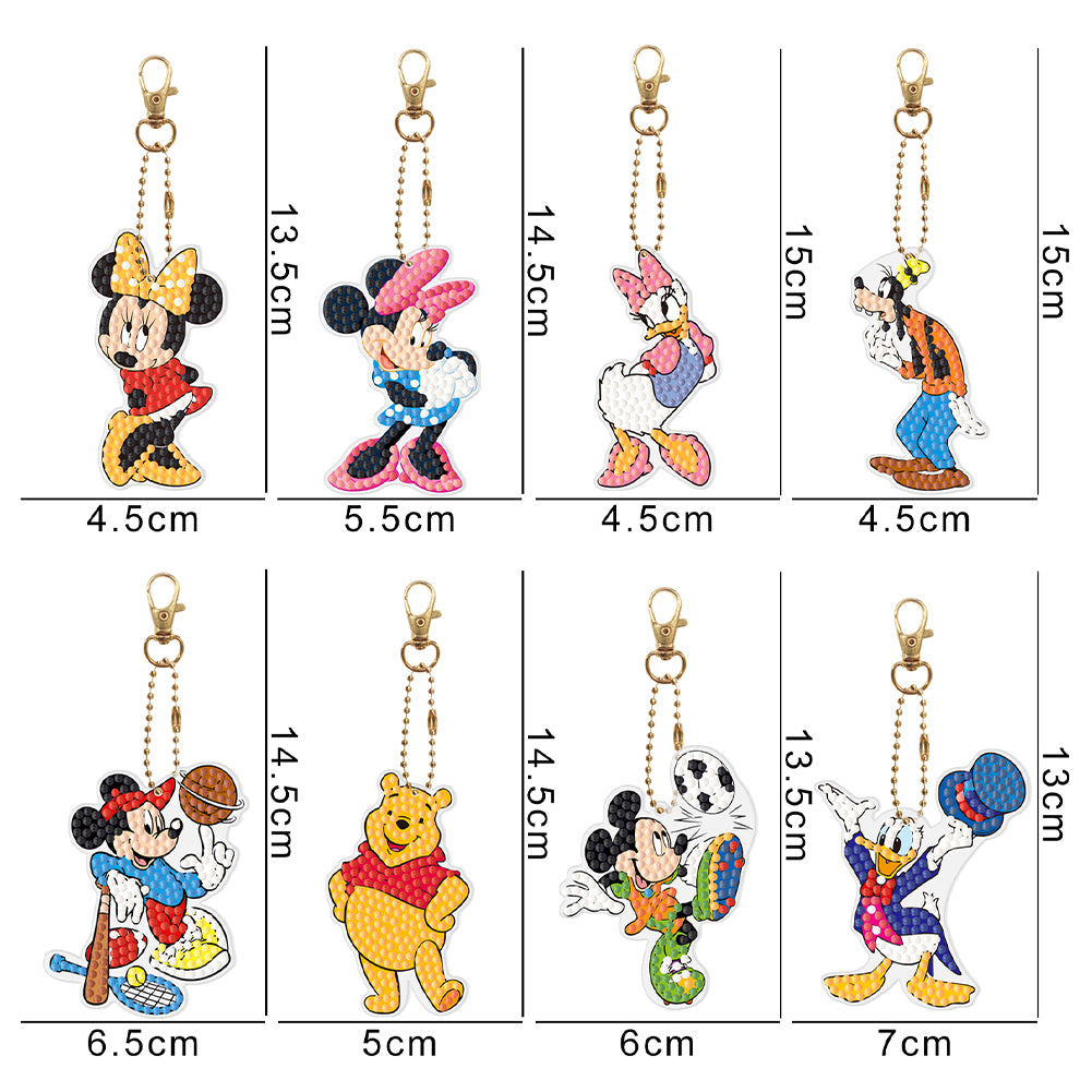 DIY Diamond Art Keychain Hanging Ornaments Cartoon Special-shaped Drill 5D Gifts