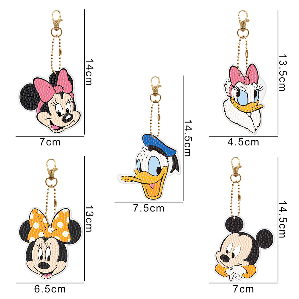 DIY Diamond Art Keychain Hanging Ornaments Cartoon Special-shaped Drill 5D Gifts