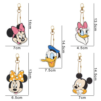 DIY Diamond Art Keychain Hanging Ornaments Cartoon Special-shaped Drill 5D Gifts