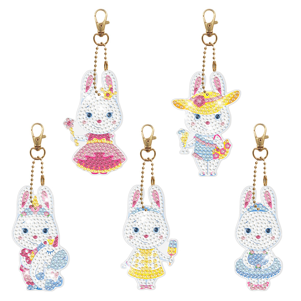 DIY Diamond Art Keychain Hanging Ornaments Cartoon Special-shaped Drill 5D Gifts