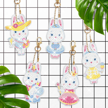 DIY Diamond Art Keychain Hanging Ornaments Cartoon Special-shaped Drill 5D Gifts