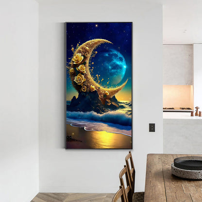 Bright Moon On The Sea - Full Round Drill Diamond Painting 40*70CM