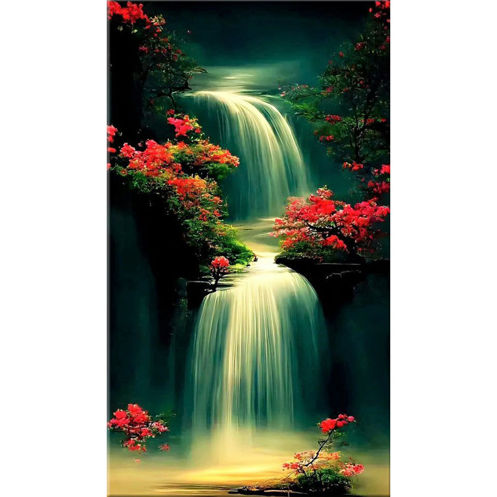 Luminous Waterfall - Full Round Drill Diamond Painting 40*70CM