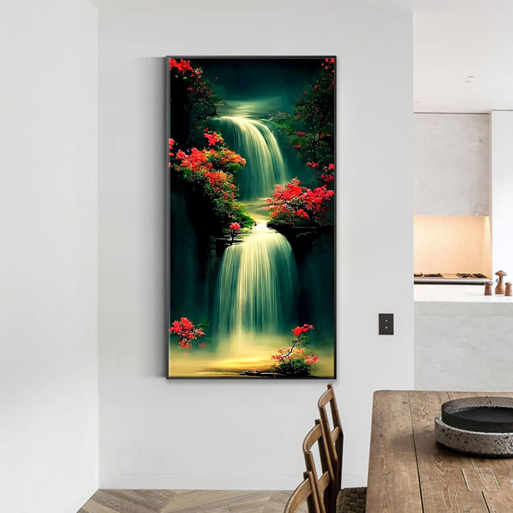 Luminous Waterfall - Full Round Drill Diamond Painting 40*70CM