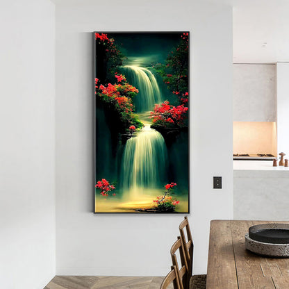 Luminous Waterfall - Full Round Drill Diamond Painting 40*70CM