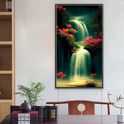 Luminous Waterfall - Full Round Drill Diamond Painting 40*70CM
