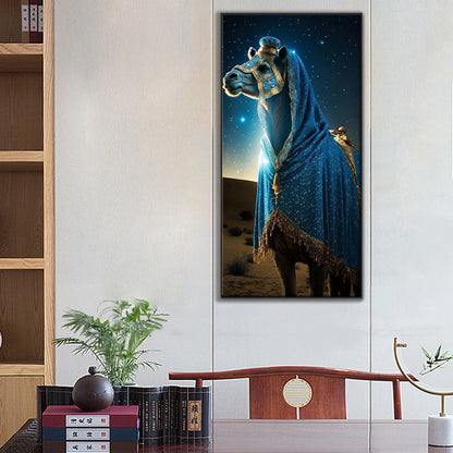 Camels Under The Starry Night - Full Round Drill Diamond Painting 40*80CM