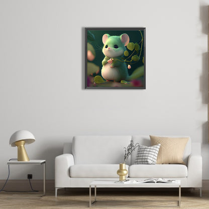 Green Mouse - Full Round Drill Diamond Painting 30*30CM