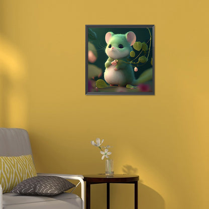 Green Mouse - Full Round Drill Diamond Painting 30*30CM