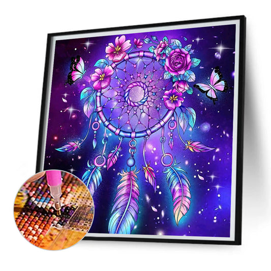 Dark Purple Dreamcatcher - Full Square Drill Diamond Painting 30*30CM