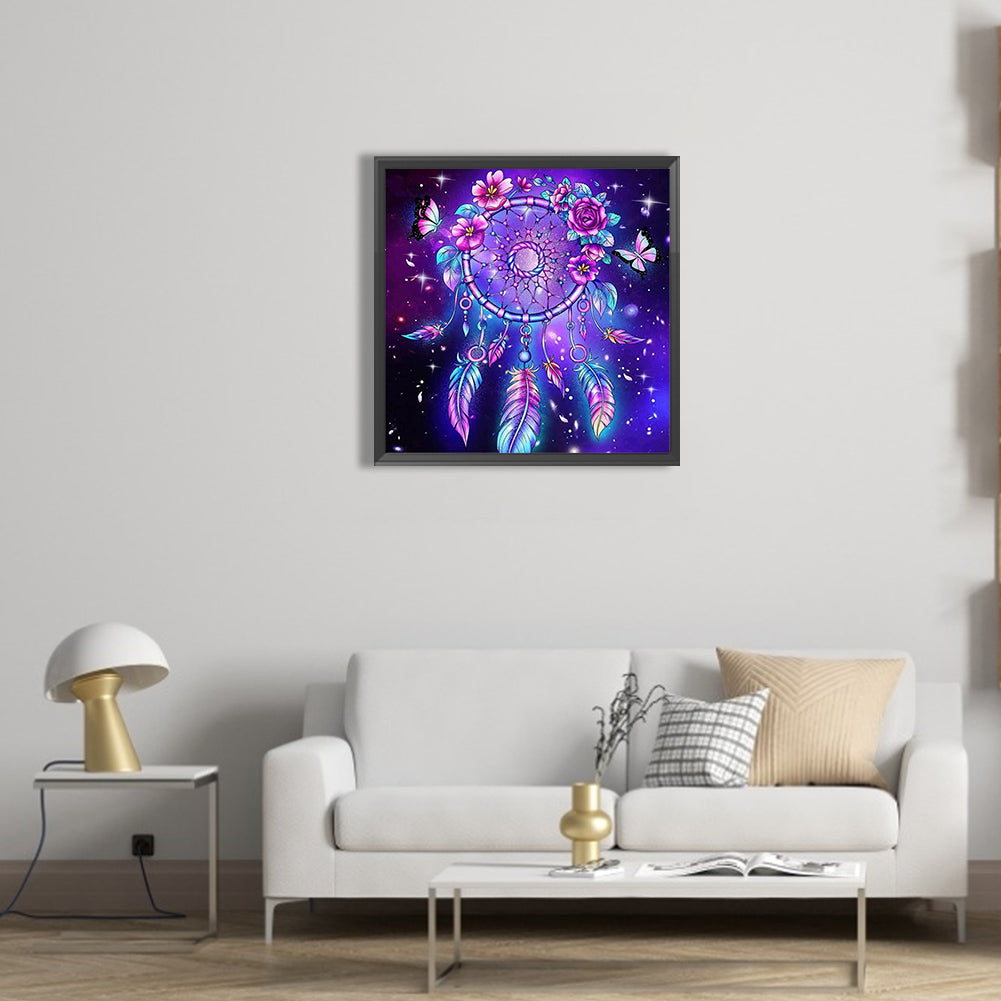 Dark Purple Dreamcatcher - Full Square Drill Diamond Painting 30*30CM