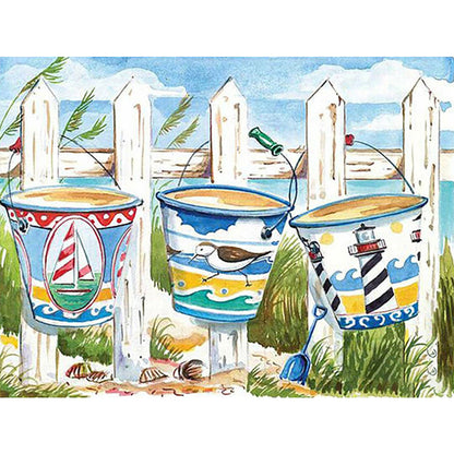 Sea Beach - Full Round Drill Diamond Painting 40*30CM