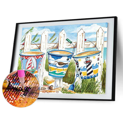 Sea Beach - Full Round Drill Diamond Painting 40*30CM