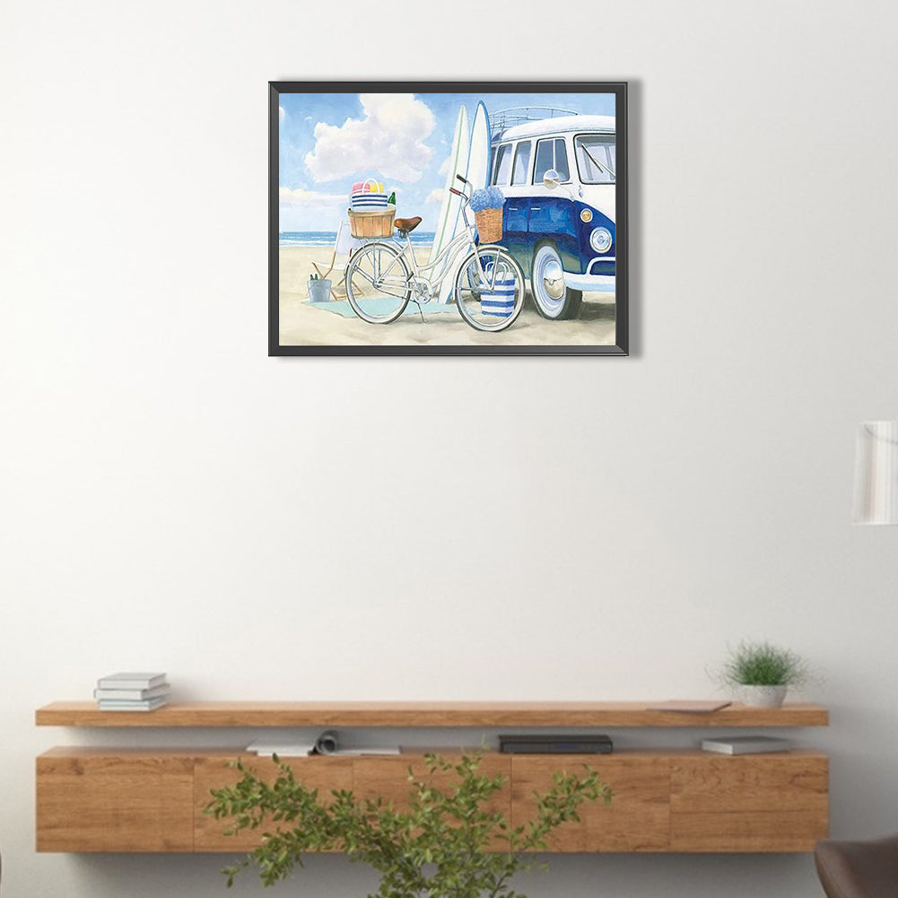Sea Beach - Full Round Drill Diamond Painting 40*30CM