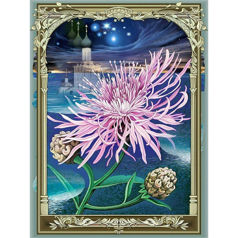 Flowers In Metal Frame - Full Round Drill Diamond Painting 30*40CM
