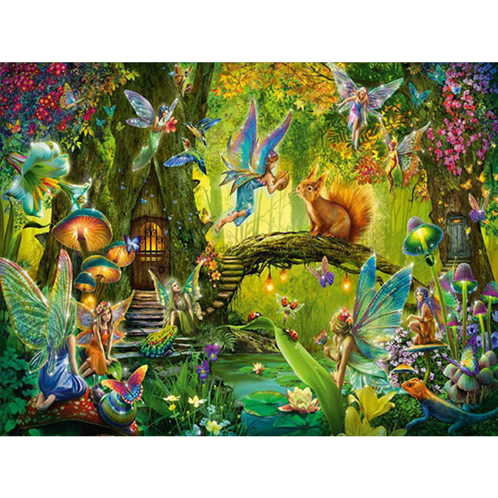 Forest Elves - Full Round Drill Diamond Painting 40*30CM