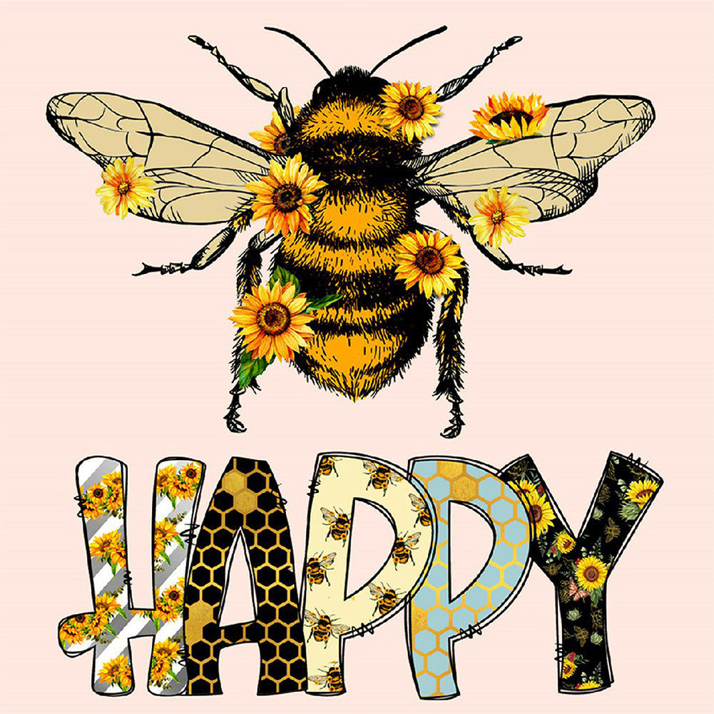 Bee - Full Round Drill Diamond Painting 40*40CM