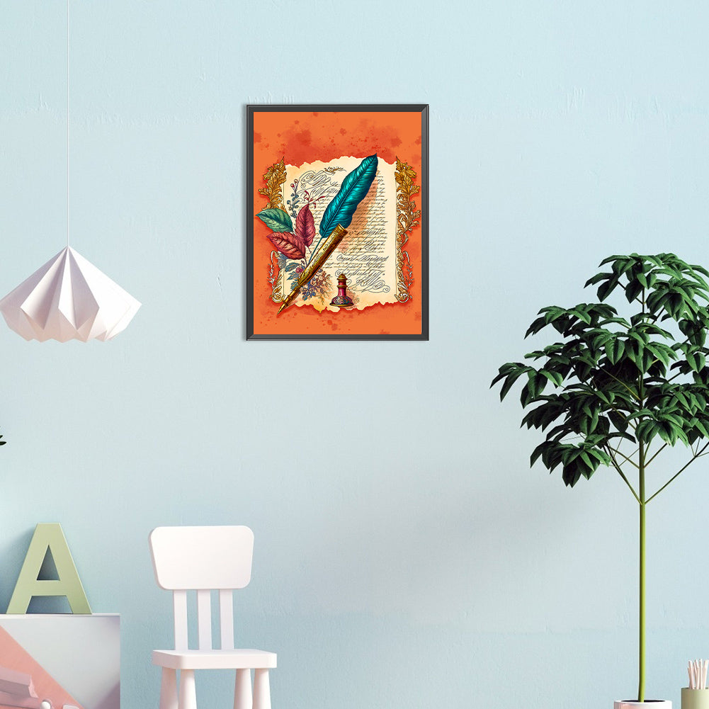 Writer Clip Art - Full Round Drill Diamond Painting 30*40CM
