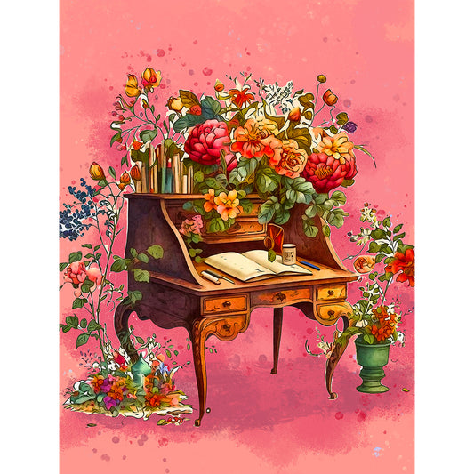 Writer Clip Art - Full Round Drill Diamond Painting 30*40CM