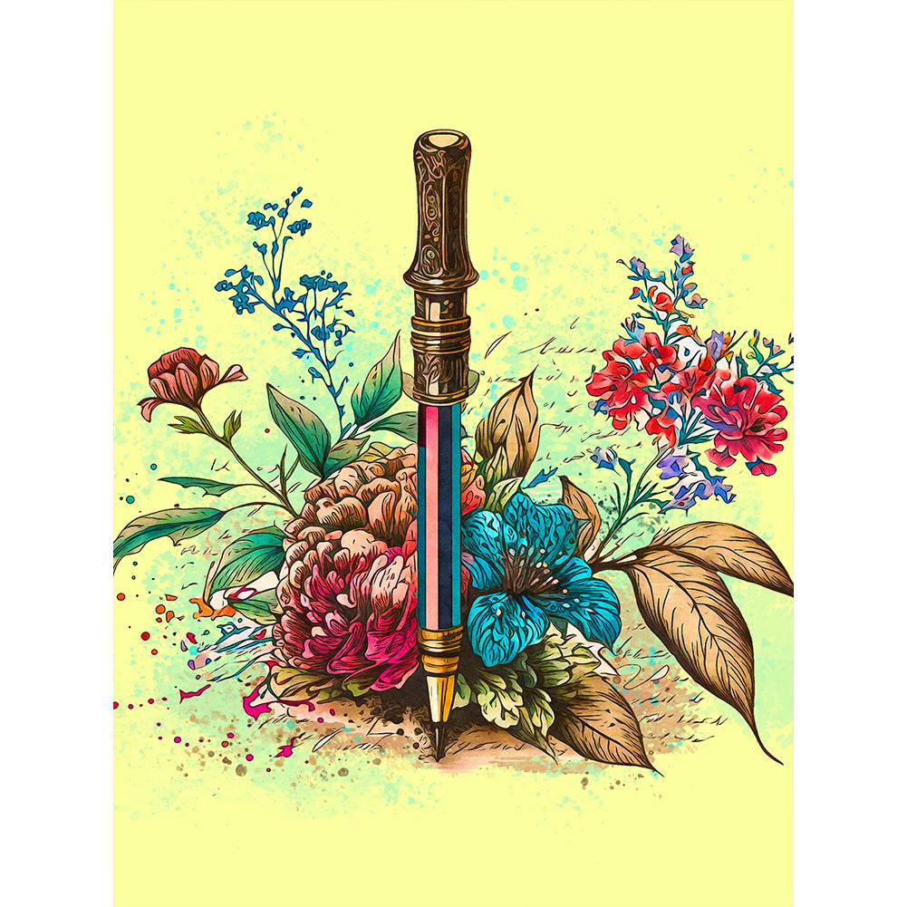 Writer Clip Art - Full Round Drill Diamond Painting 30*40CM