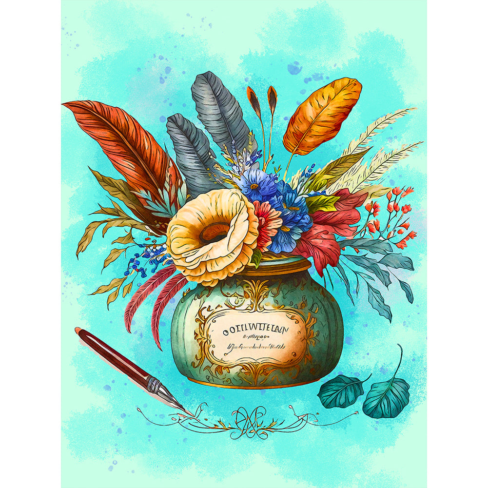 Writer Clip Art - Full Round Drill Diamond Painting 30*40CM