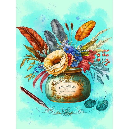 Writer Clip Art - Full Round Drill Diamond Painting 30*40CM