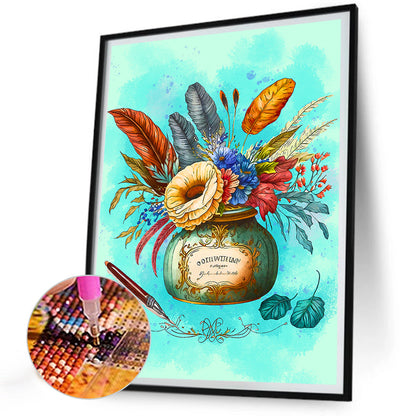 Writer Clip Art - Full Round Drill Diamond Painting 30*40CM
