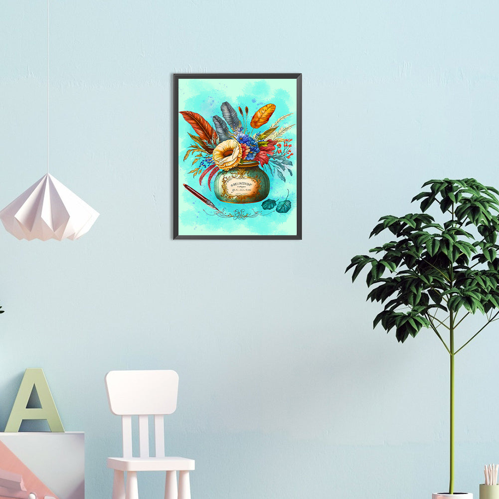 Writer Clip Art - Full Round Drill Diamond Painting 30*40CM