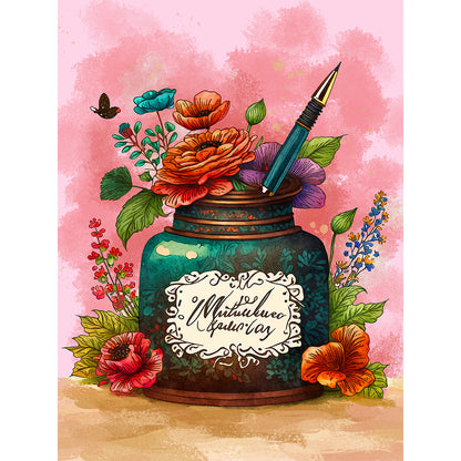 Writer Clip Art - Full Round Drill Diamond Painting 30*40CM