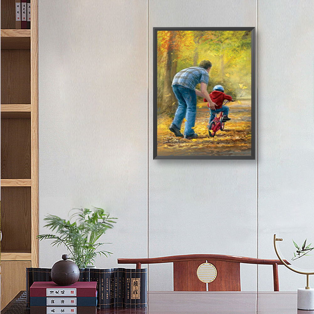 Parent-Child Time Father'S Day - Full Round Drill Diamond Painting 30*40CM