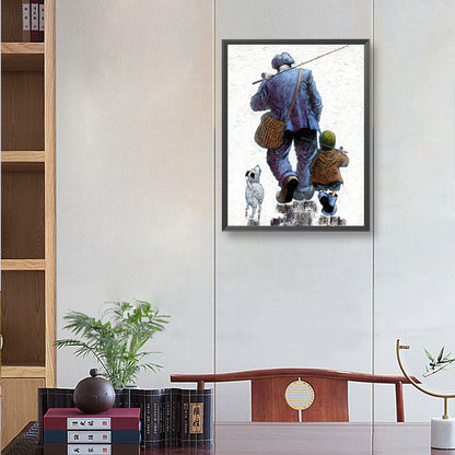 Parent-Child Time Father'S Day - Full Round Drill Diamond Painting 30*40CM