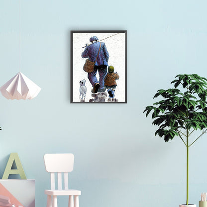 Parent-Child Time Father'S Day - Full Round Drill Diamond Painting 30*40CM