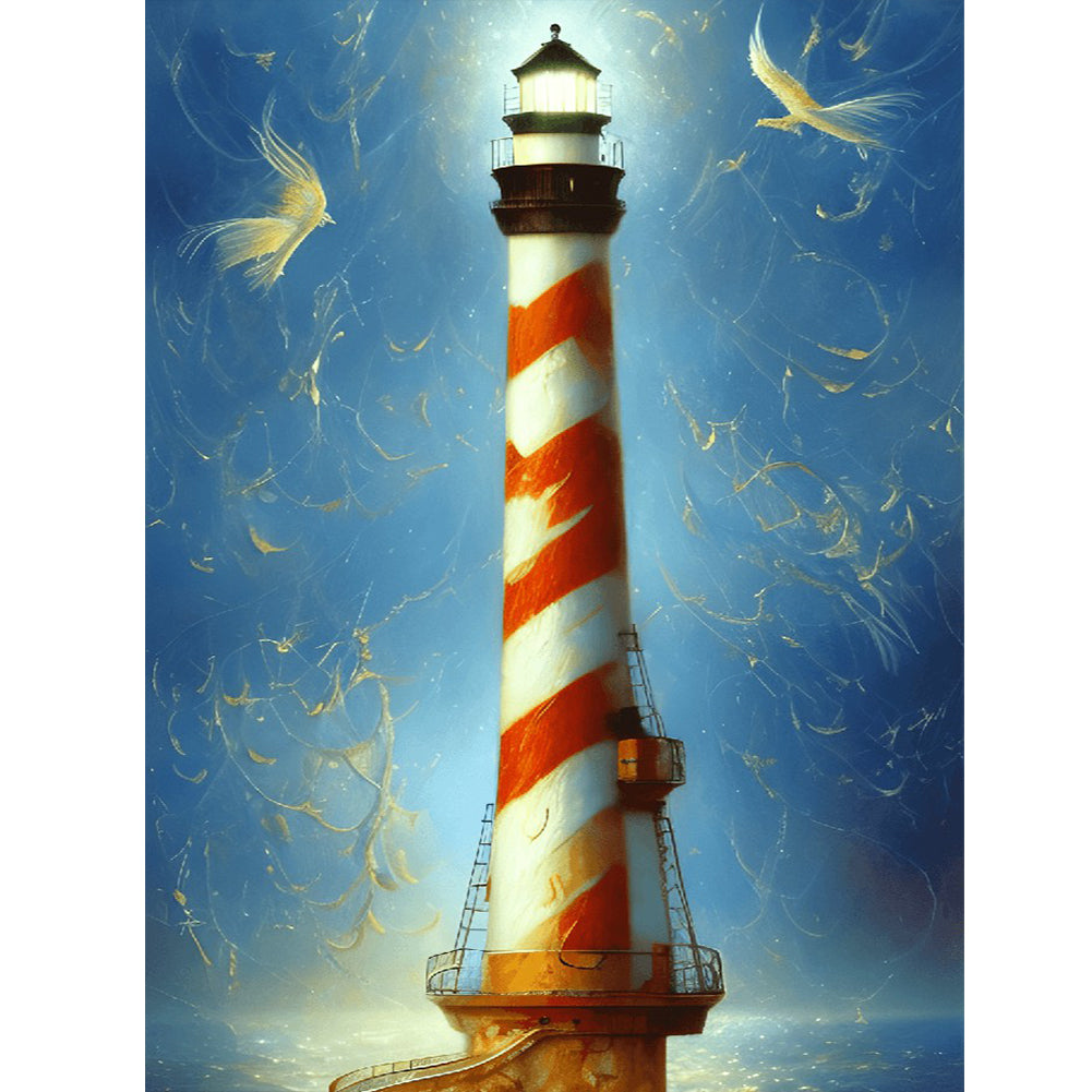 Seaside Lighthouse - Full Round Drill Diamond Painting 30*40CM