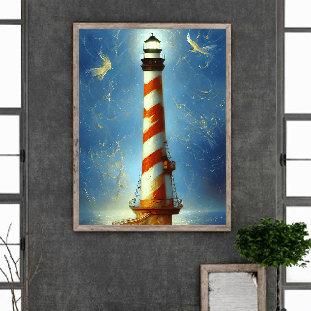 Seaside Lighthouse - Full Round Drill Diamond Painting 30*40CM