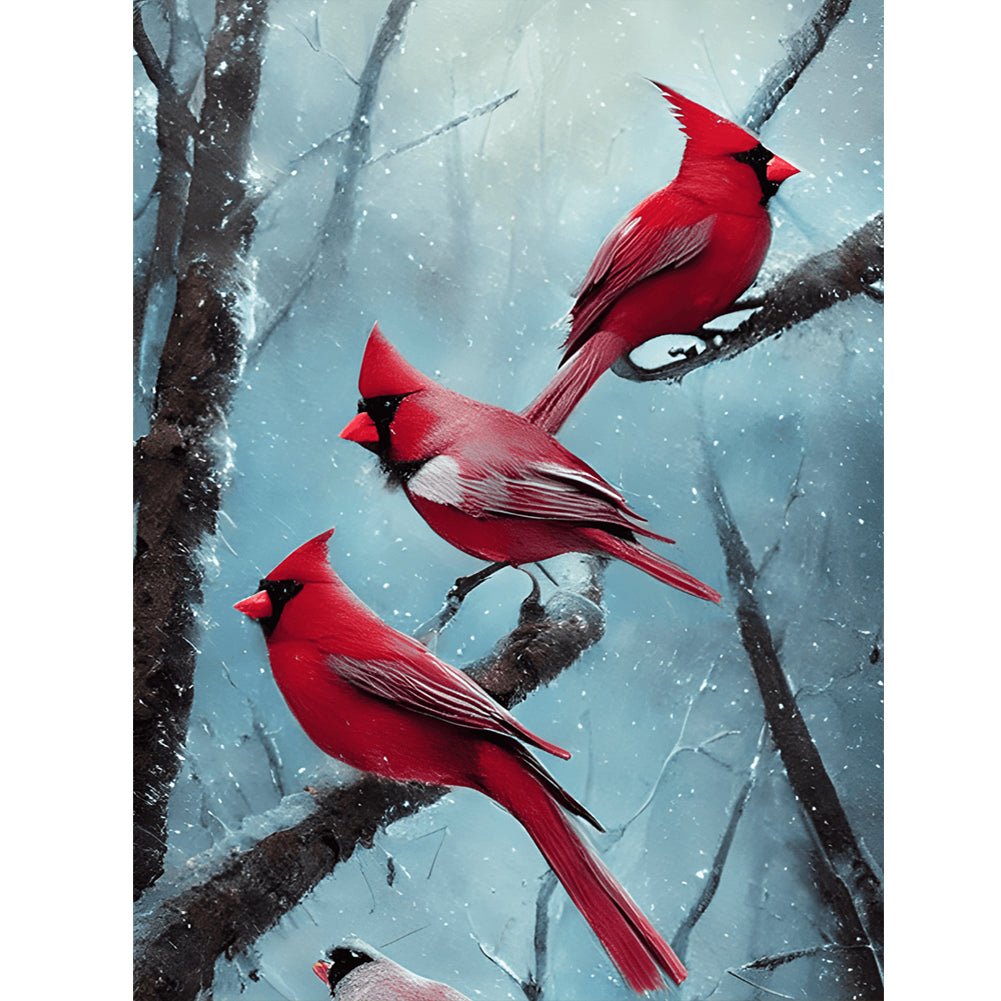 Cardinal - Full Round Drill Diamond Painting 30*40CM
