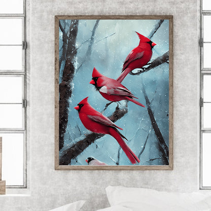 Cardinal - Full Round Drill Diamond Painting 30*40CM