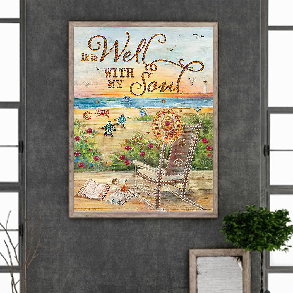 Summer Beach - Special Shaped Drill Diamond Painting 30*40CM