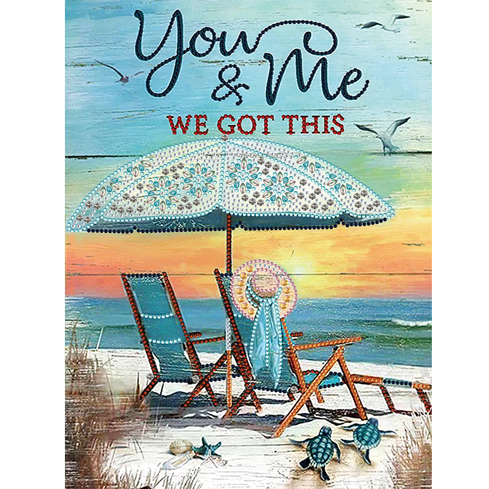 Summer Beach - Special Shaped Drill Diamond Painting 30*40CM