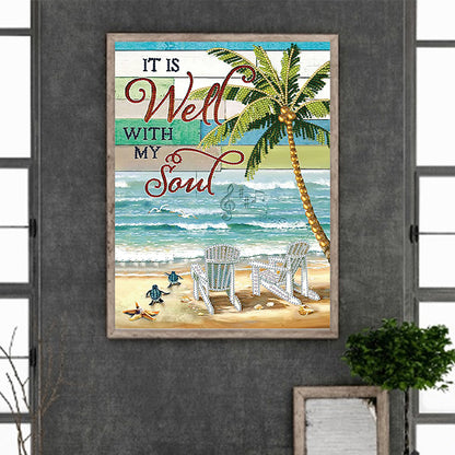 Summer Beach - Special Shaped Drill Diamond Painting 30*40CM