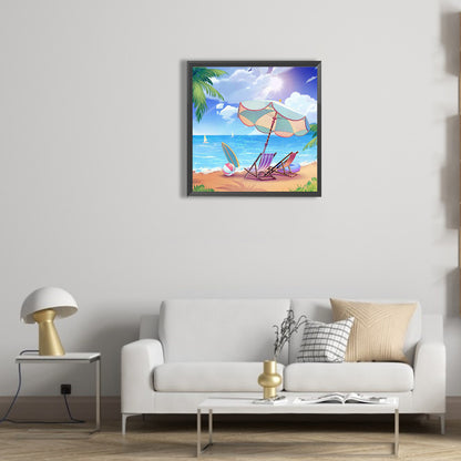 Summer Beach - Full Round Drill Diamond Painting 30*30CM