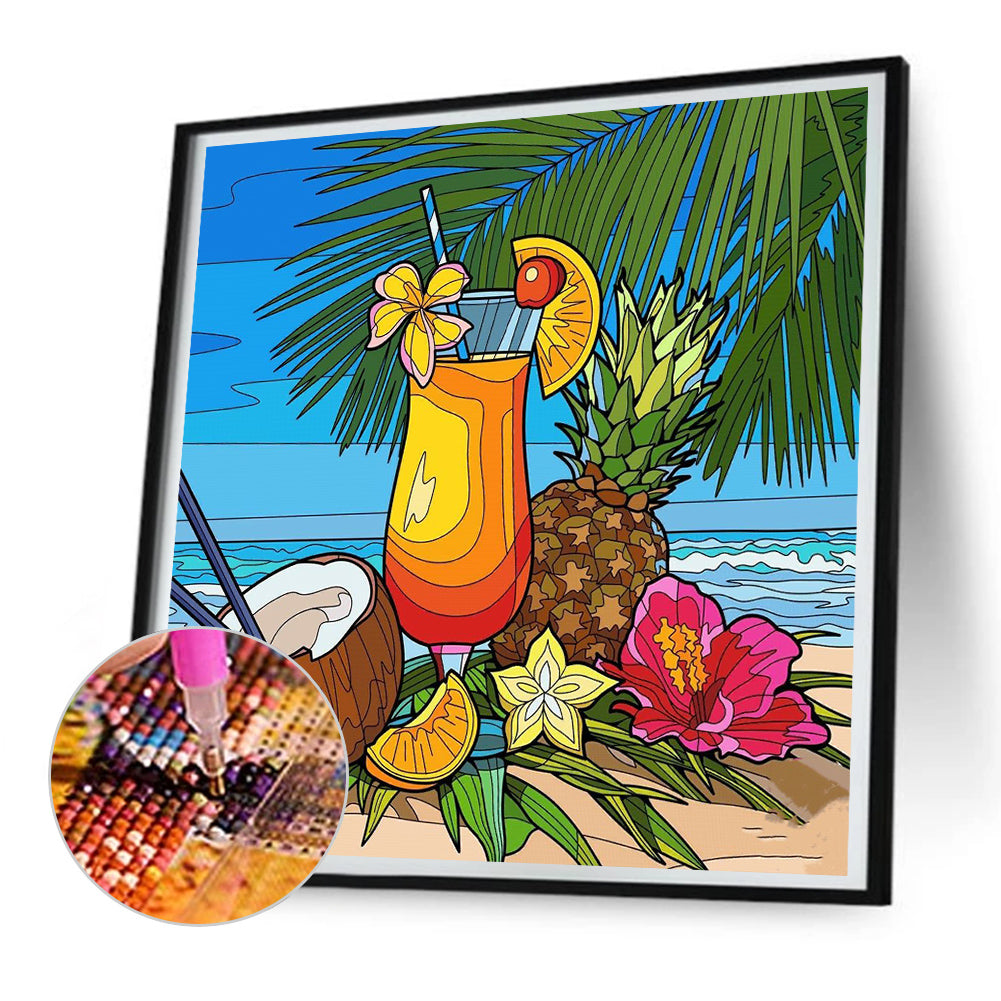 Summer Beach - Full Round Drill Diamond Painting 30*30CM