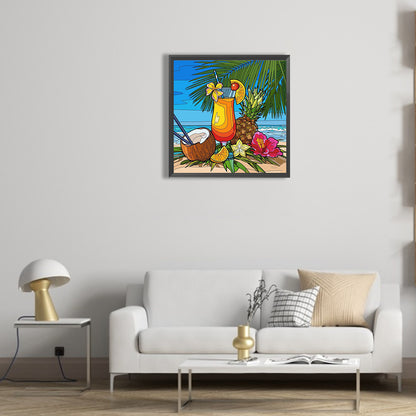 Summer Beach - Full Round Drill Diamond Painting 30*30CM