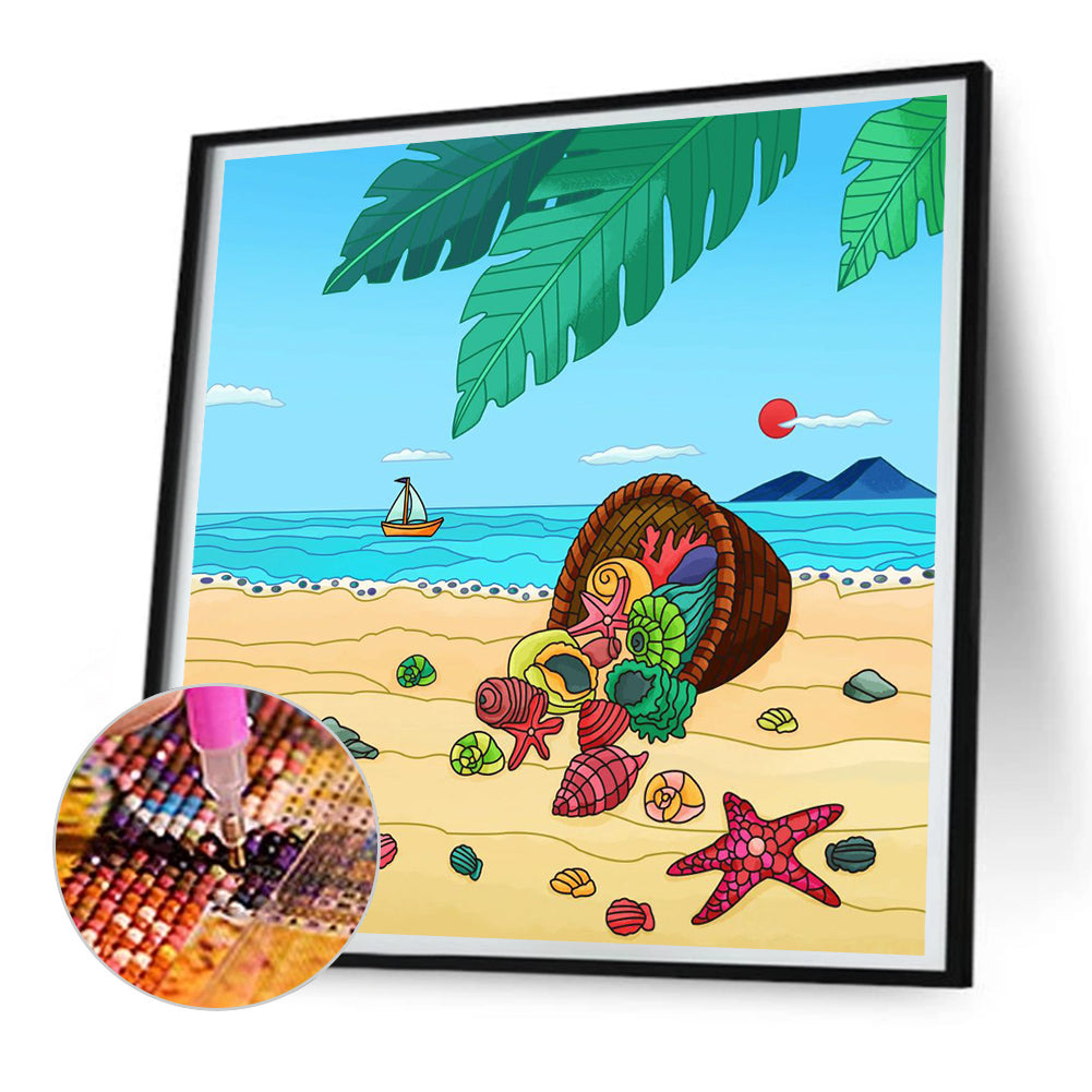 Summer Beach - Full Round Drill Diamond Painting 30*30CM